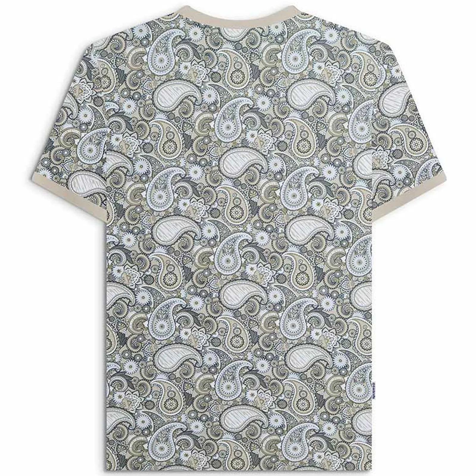 Lambretta Mens Paisley Crew Neck Cotton T-Shirt
