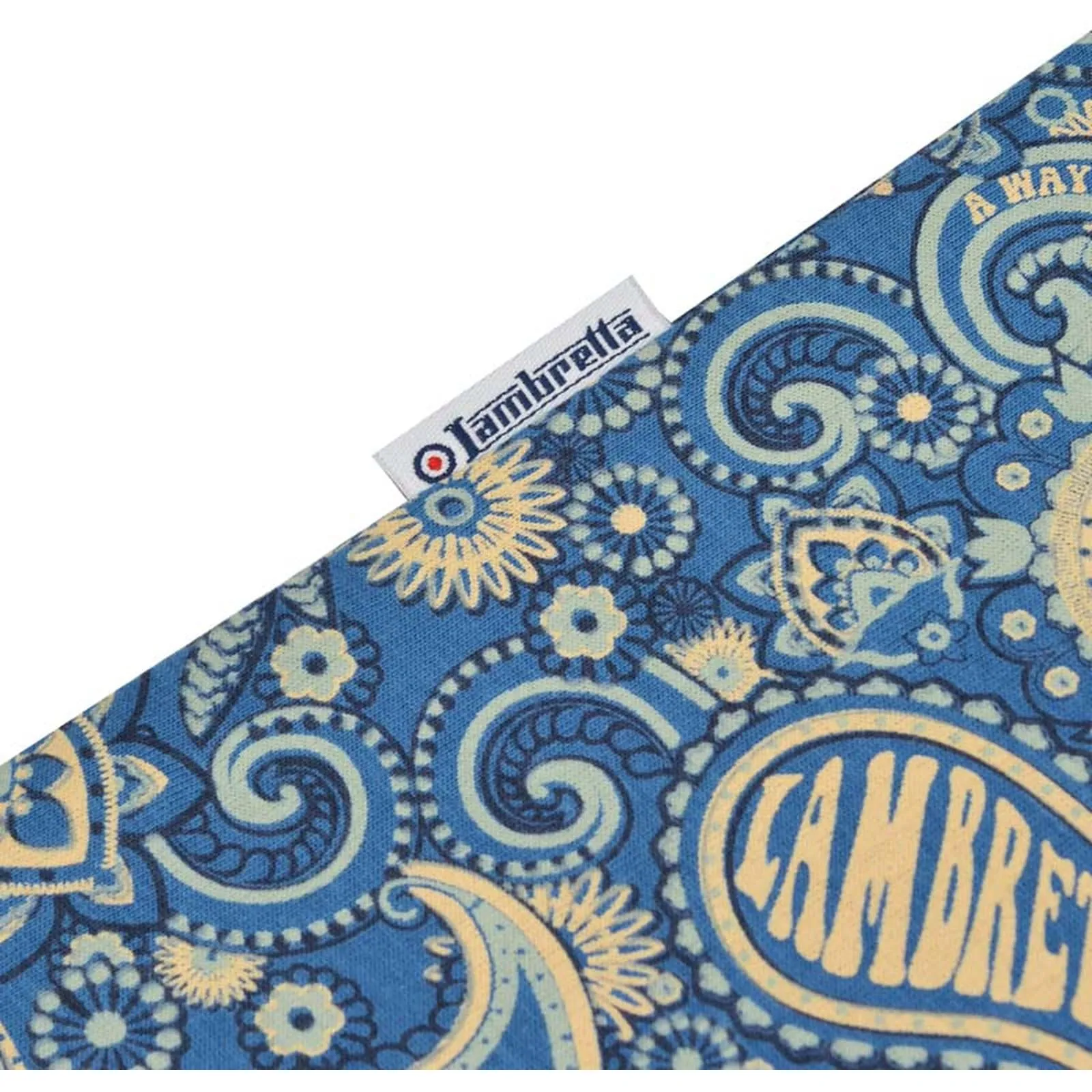 Lambretta Mens Paisley Crew Neck Cotton T-Shirt