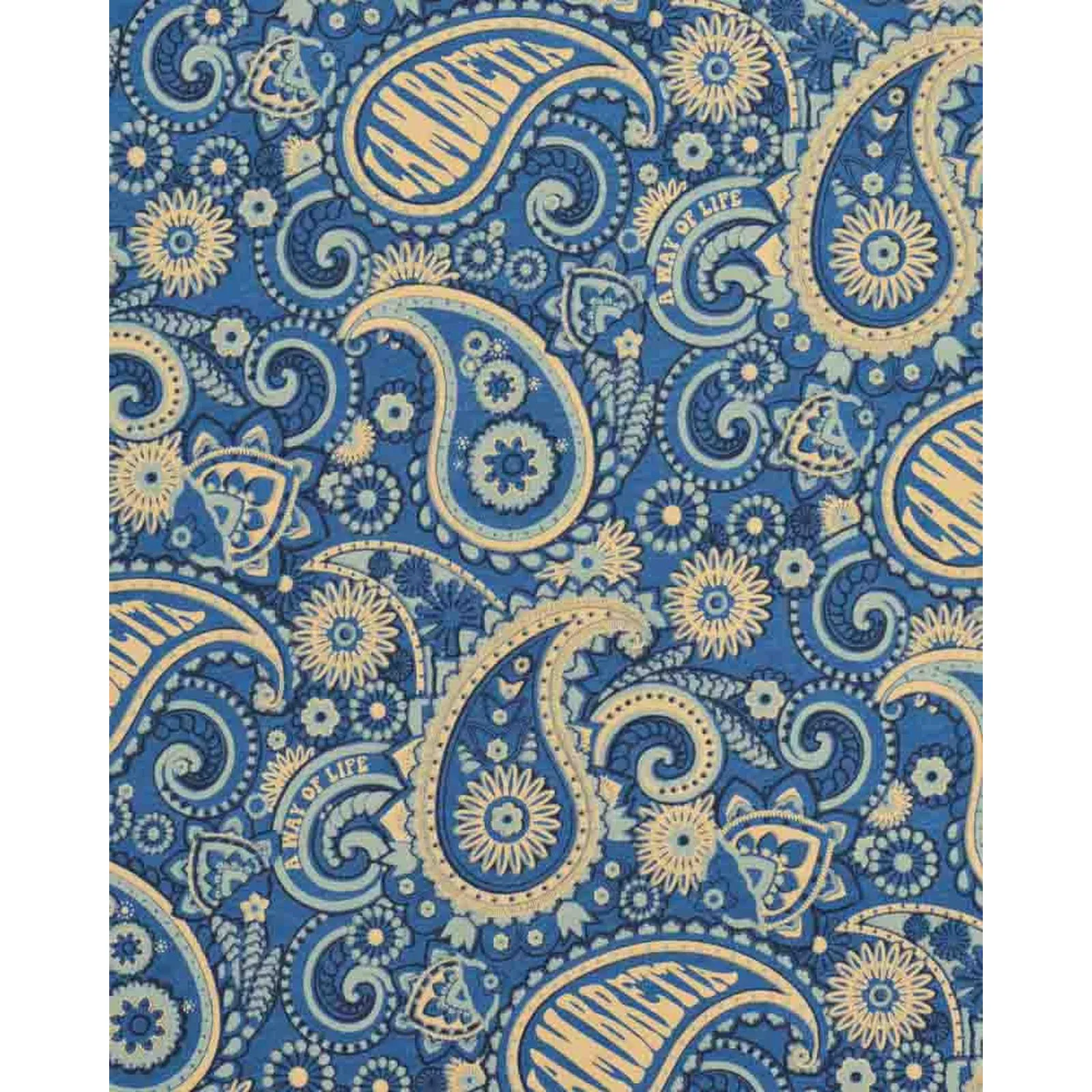 Lambretta Mens Paisley Crew Neck Cotton T-Shirt