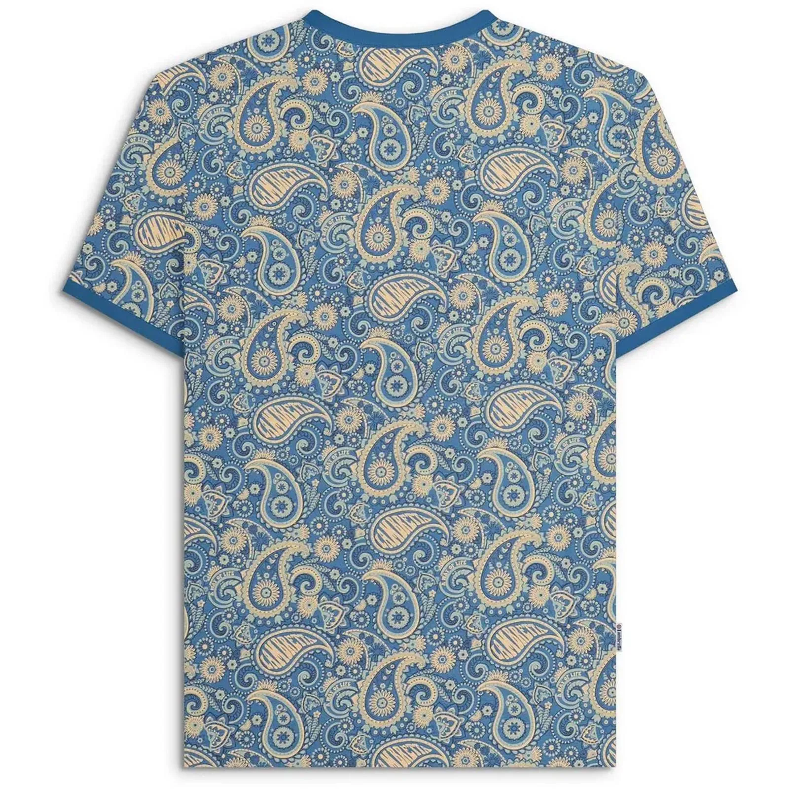 Lambretta Mens Paisley Crew Neck Cotton T-Shirt