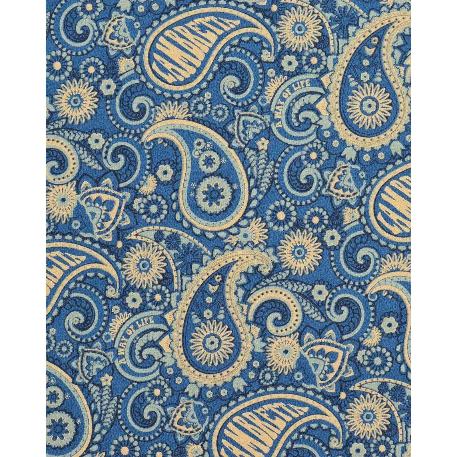 Lambretta Mens Paisley Crew Neck Cotton T-Shirt