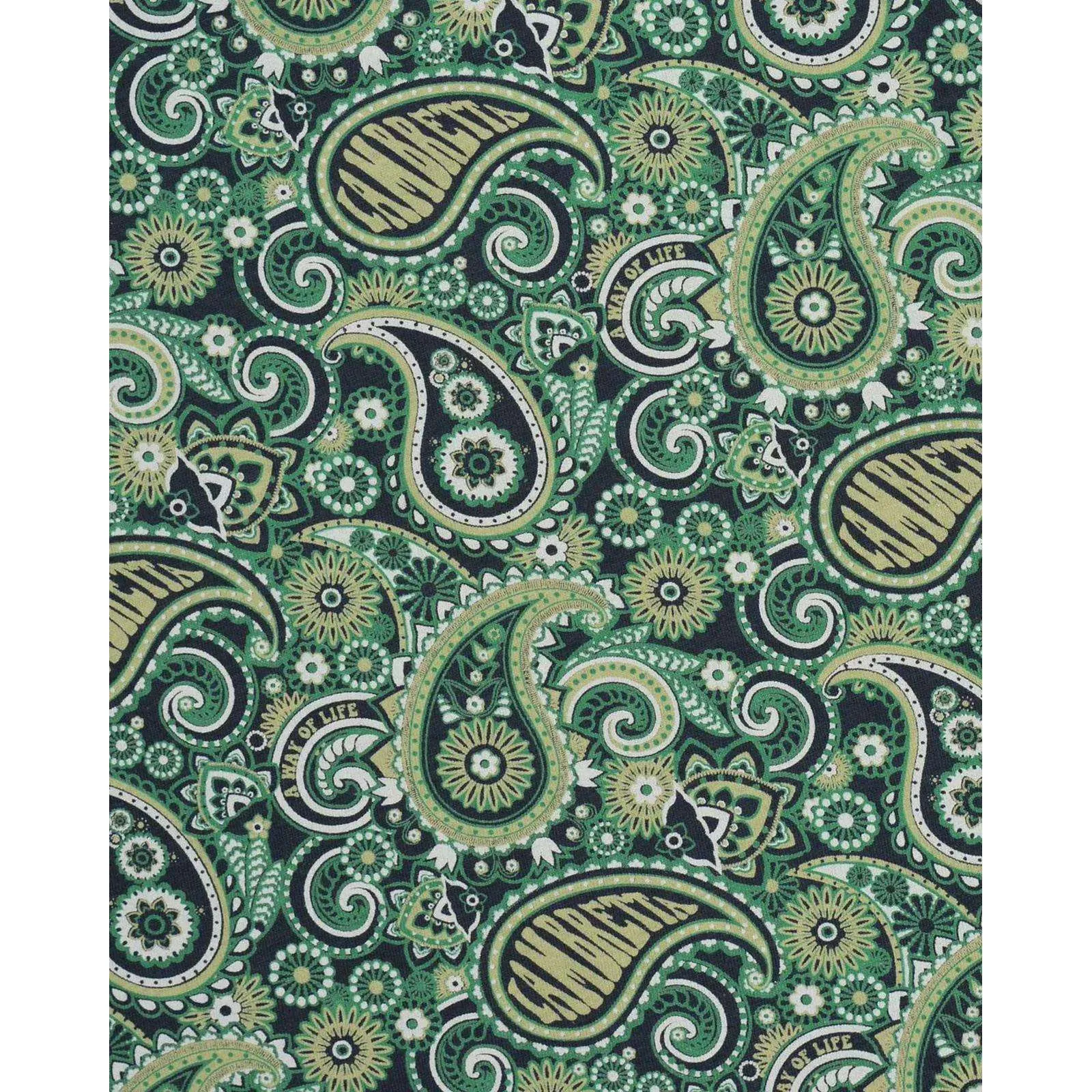 Lambretta Mens Paisley Crew Neck Cotton T-Shirt