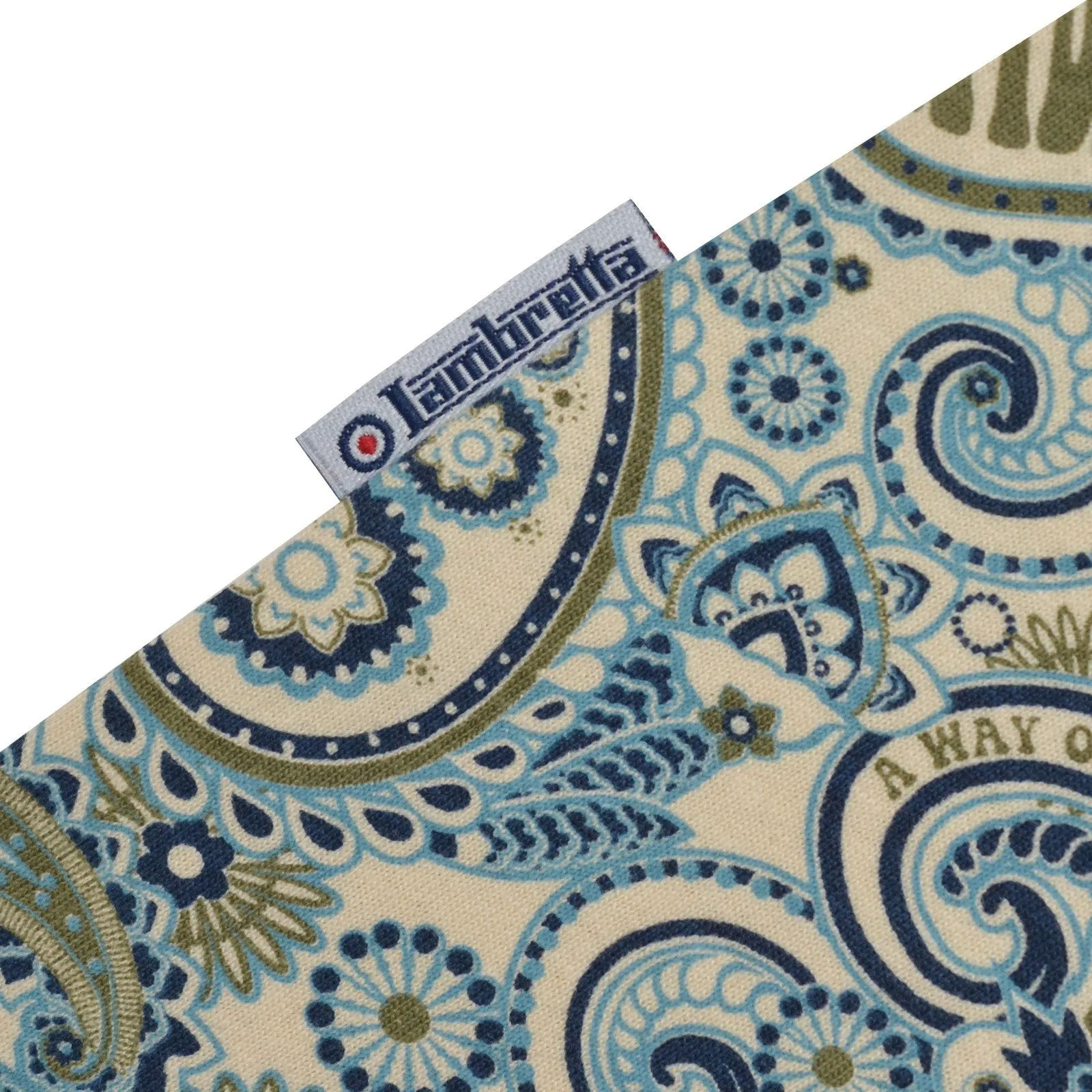 Lambretta Mens Paisley Crew Neck Cotton T-Shirt