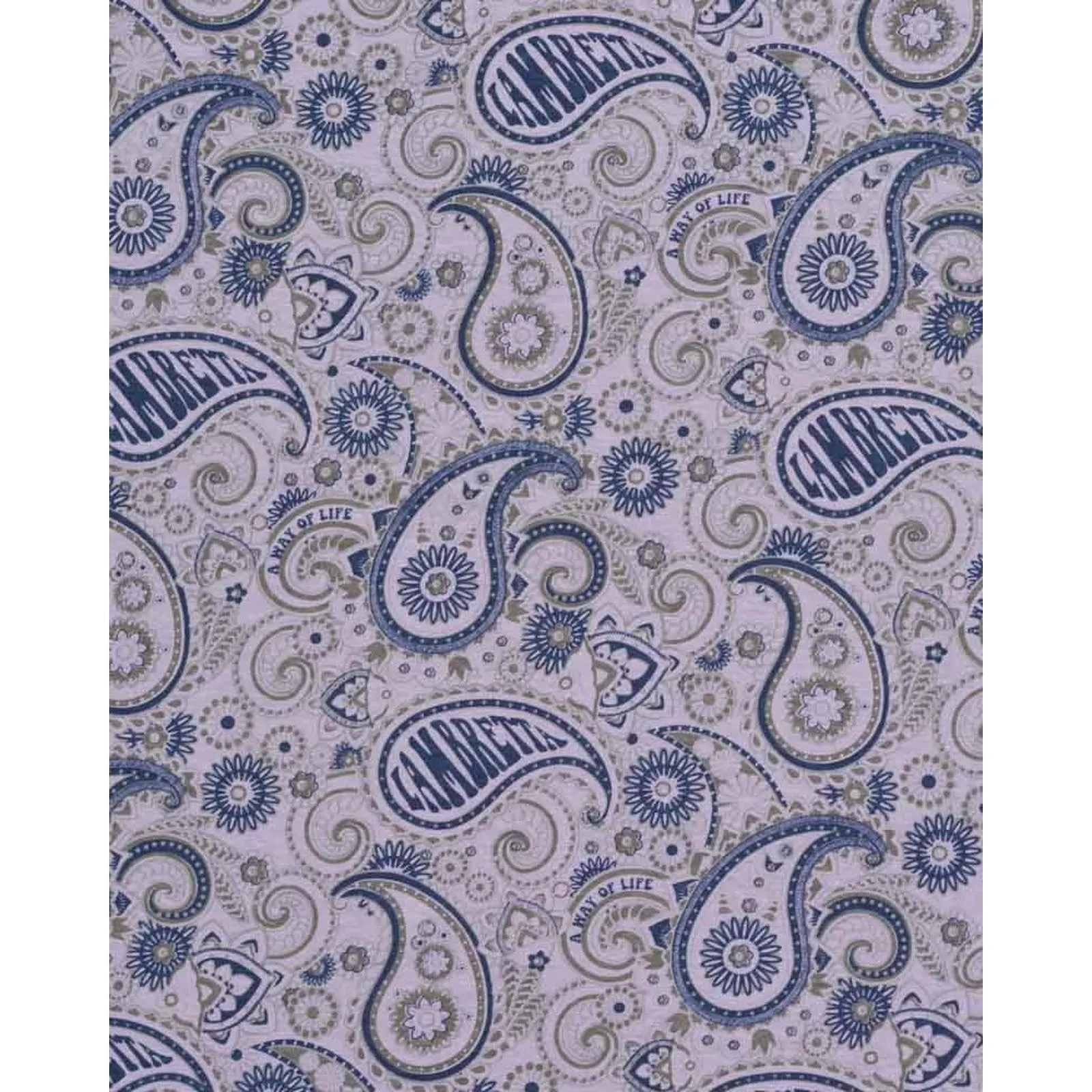 Lambretta Mens Paisley Crew Neck Cotton T-Shirt