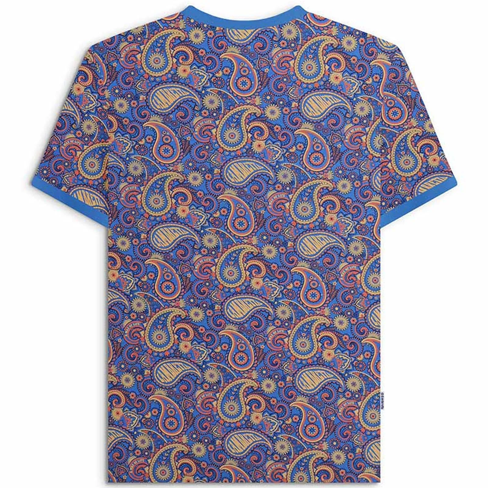 Lambretta Mens Paisley Crew Neck Cotton T-Shirt
