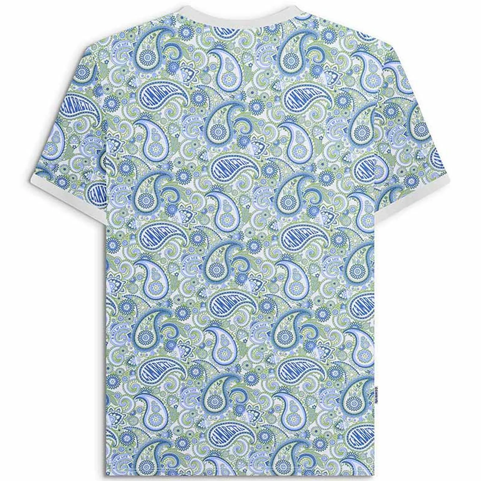 Lambretta Mens Paisley Crew Neck Cotton T-Shirt