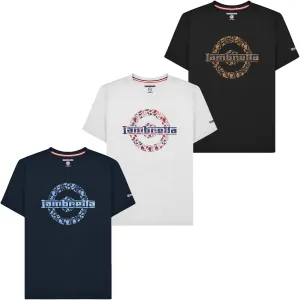 Lambretta Mens Paisley Logo Crew Neck T-Shirt