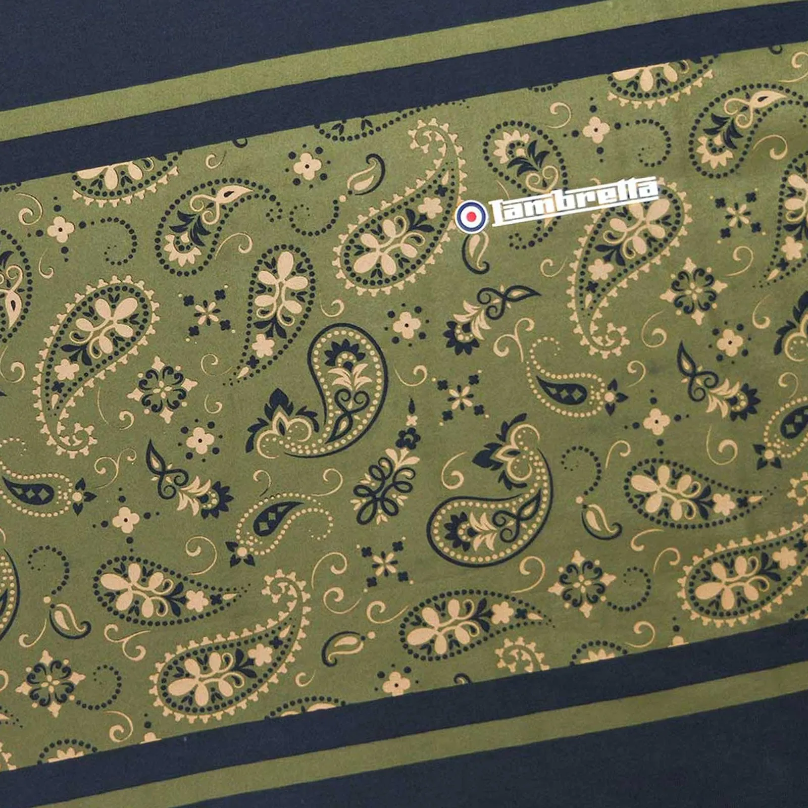 Lambretta Mens Paisley Panel Retro T-Shirt