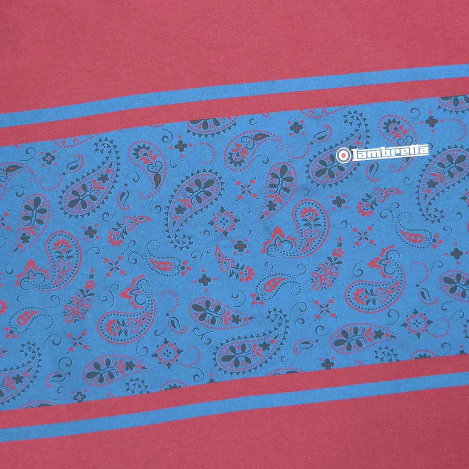 Lambretta Mens Paisley Panel Retro T-Shirt