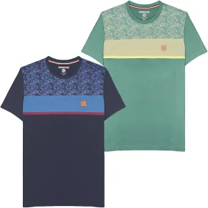 Lambretta Mens Paisley Panel T-Shirt