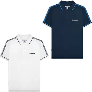 Lambretta Mens Paisley Taped Retro Mod Polo Shirt