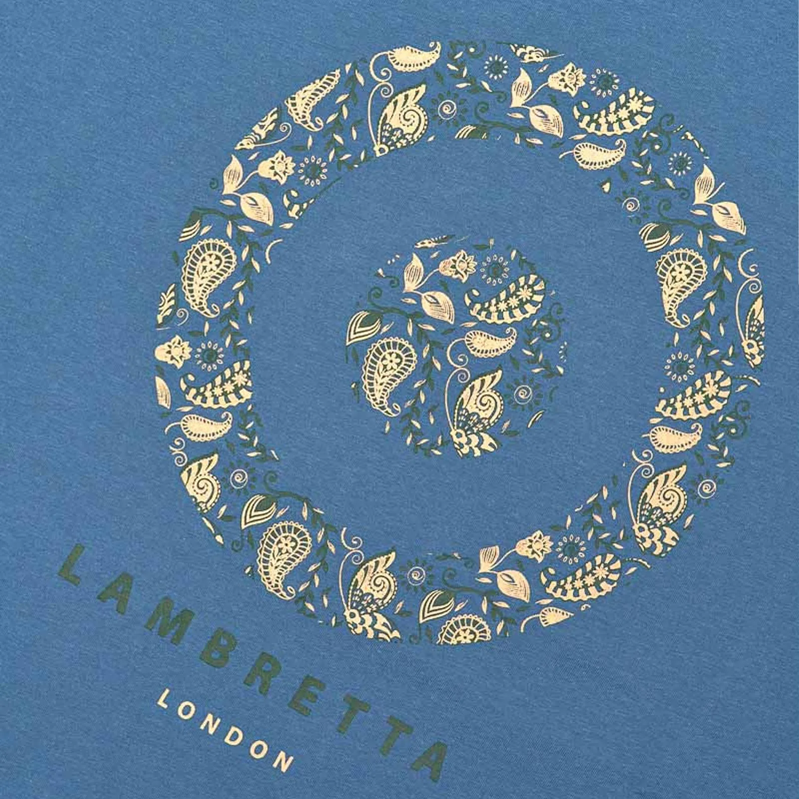 Lambretta Mens Paisley Target Cotton Short Sleeve T-Shirt