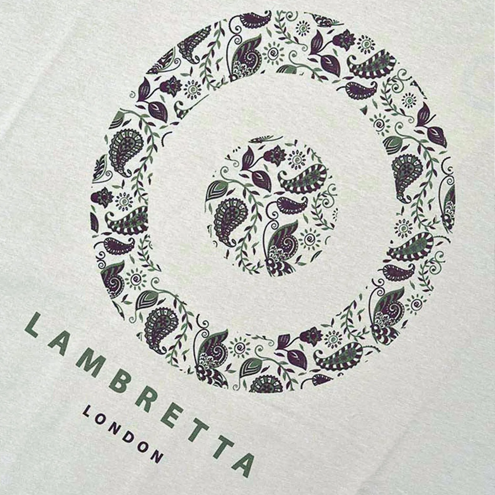 Lambretta Mens Paisley Target Cotton Short Sleeve T-Shirt