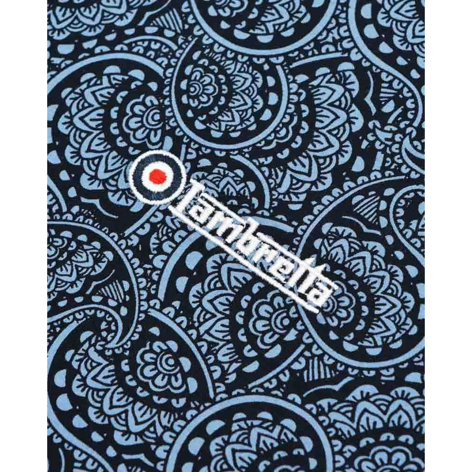 Lambretta Mens Paisley Tonal Polo Shirt