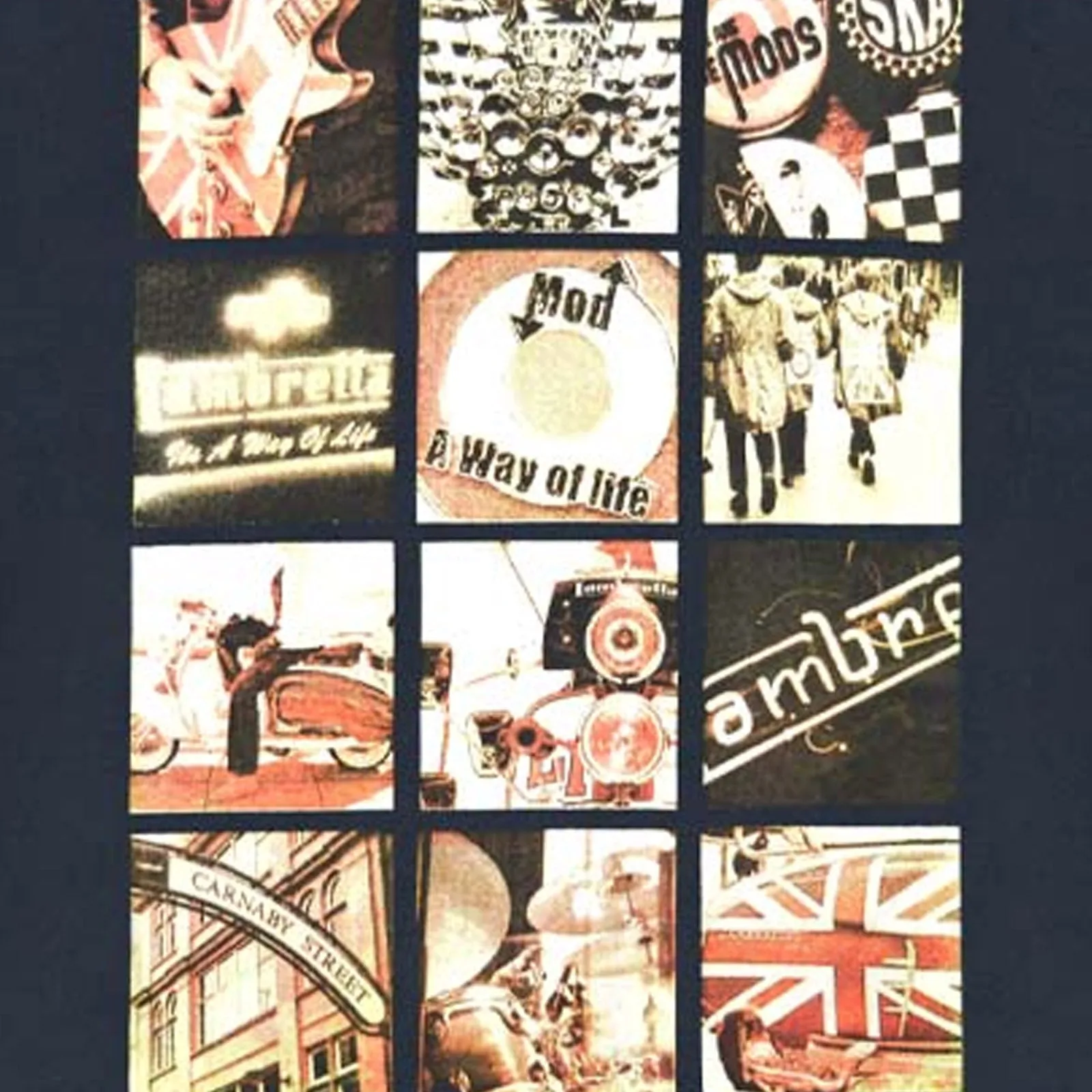 Lambretta Mens Photo Print Retro T-Shirt