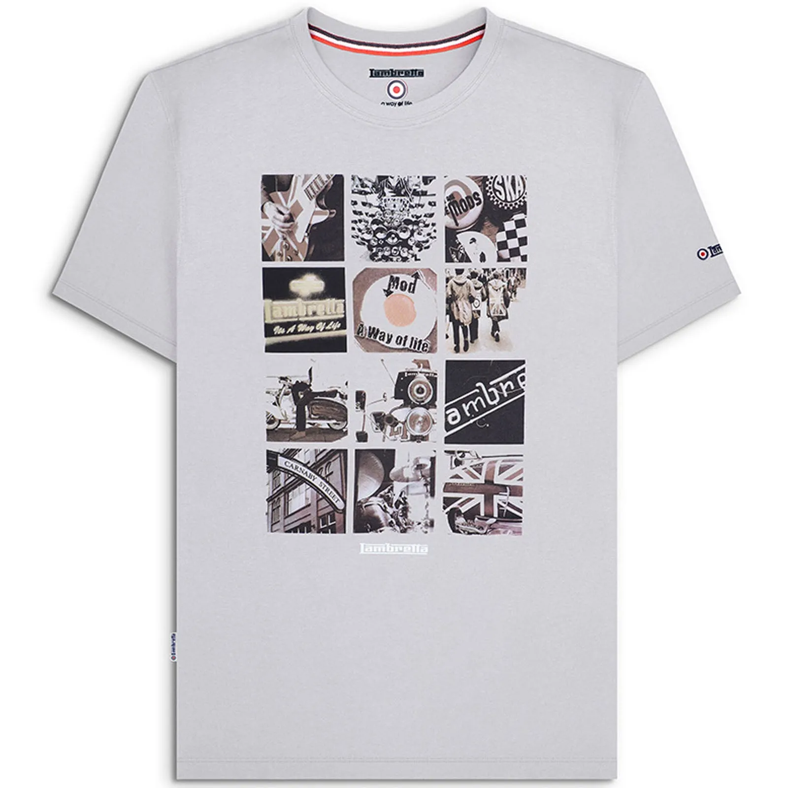 Lambretta Mens Photo Print Retro T-Shirt