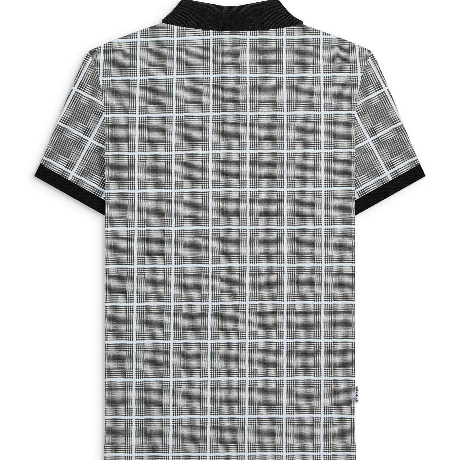 Lambretta Mens Pow Check Polo Short Sleeve Polo Shirt