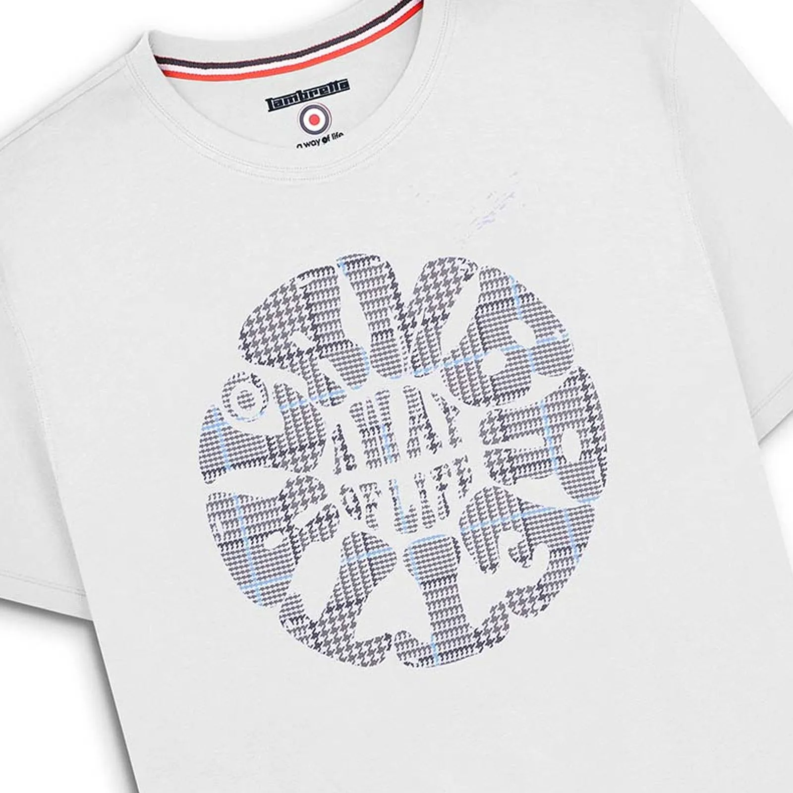 Lambretta Mens Pow Roundel Crew Neck Retro T-Shirt