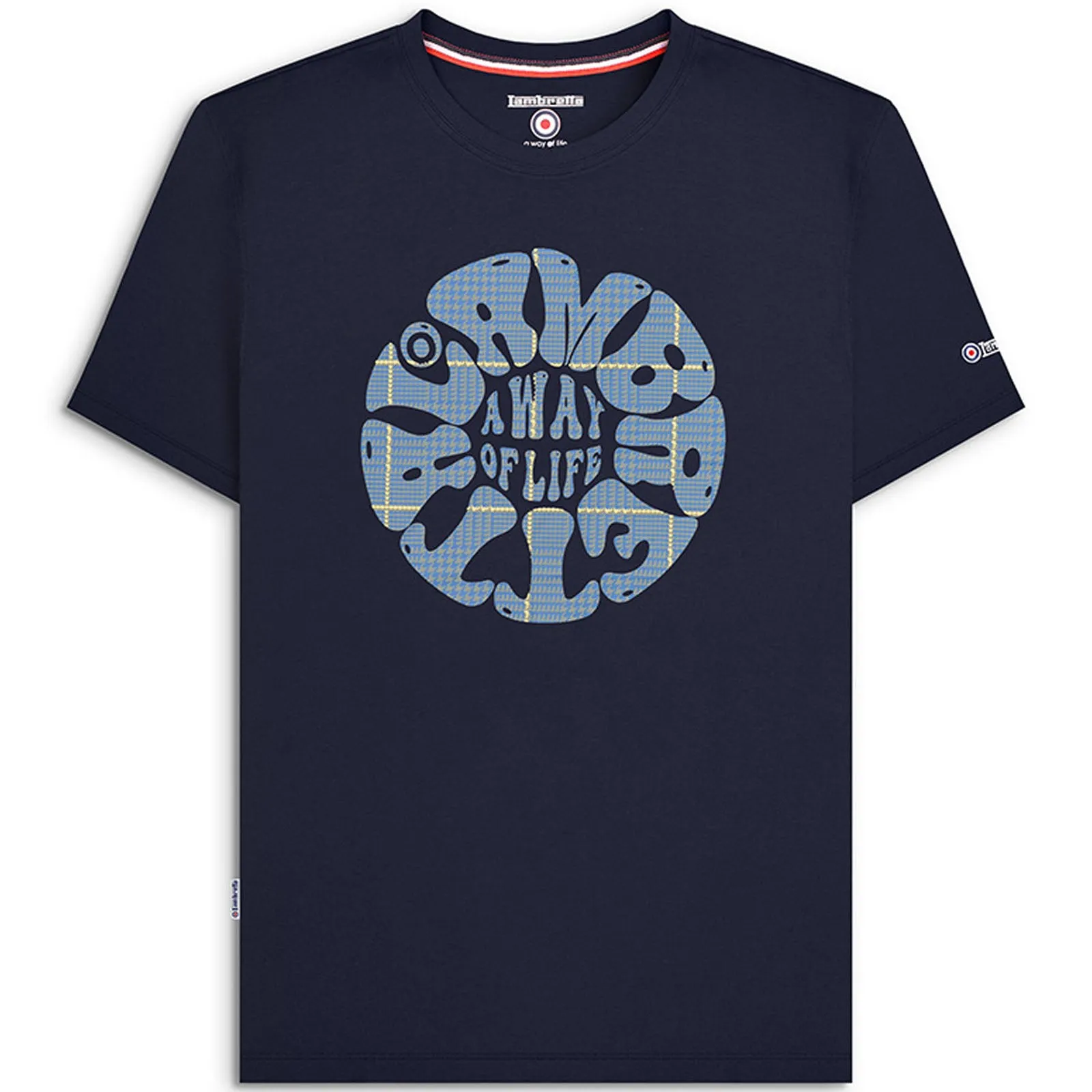 Lambretta Mens Pow Roundel Crew Neck Retro T-Shirt