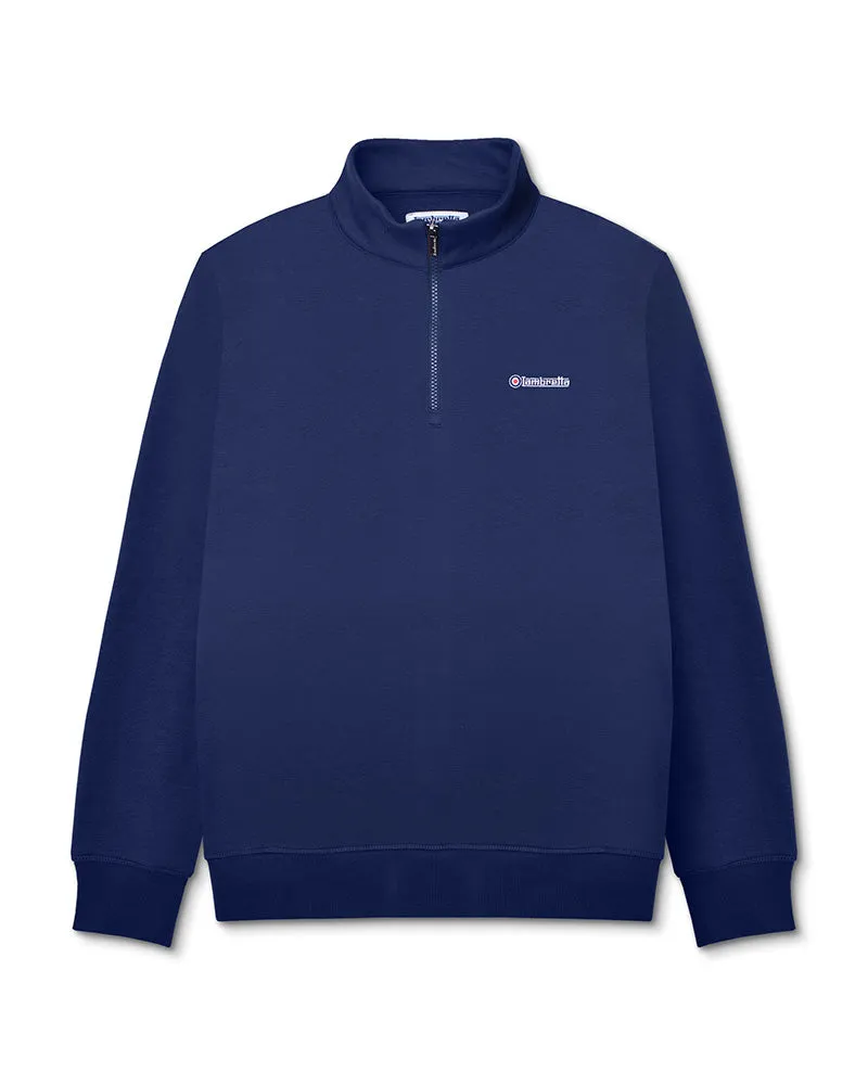 Lambretta Mens Quarter Zip Sweatshirt