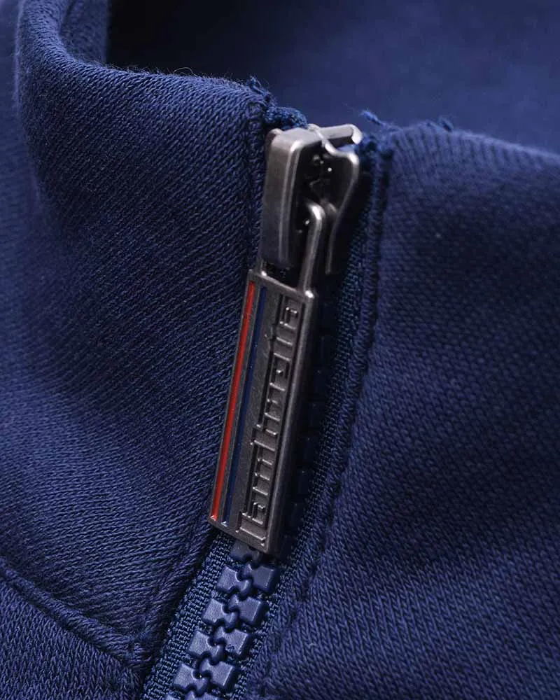 Lambretta Mens Quarter Zip Sweatshirt