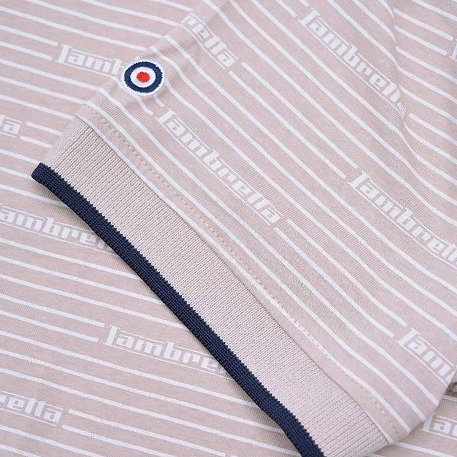Lambretta Mens Repeat Logo Short Sleeve Polo Shirt