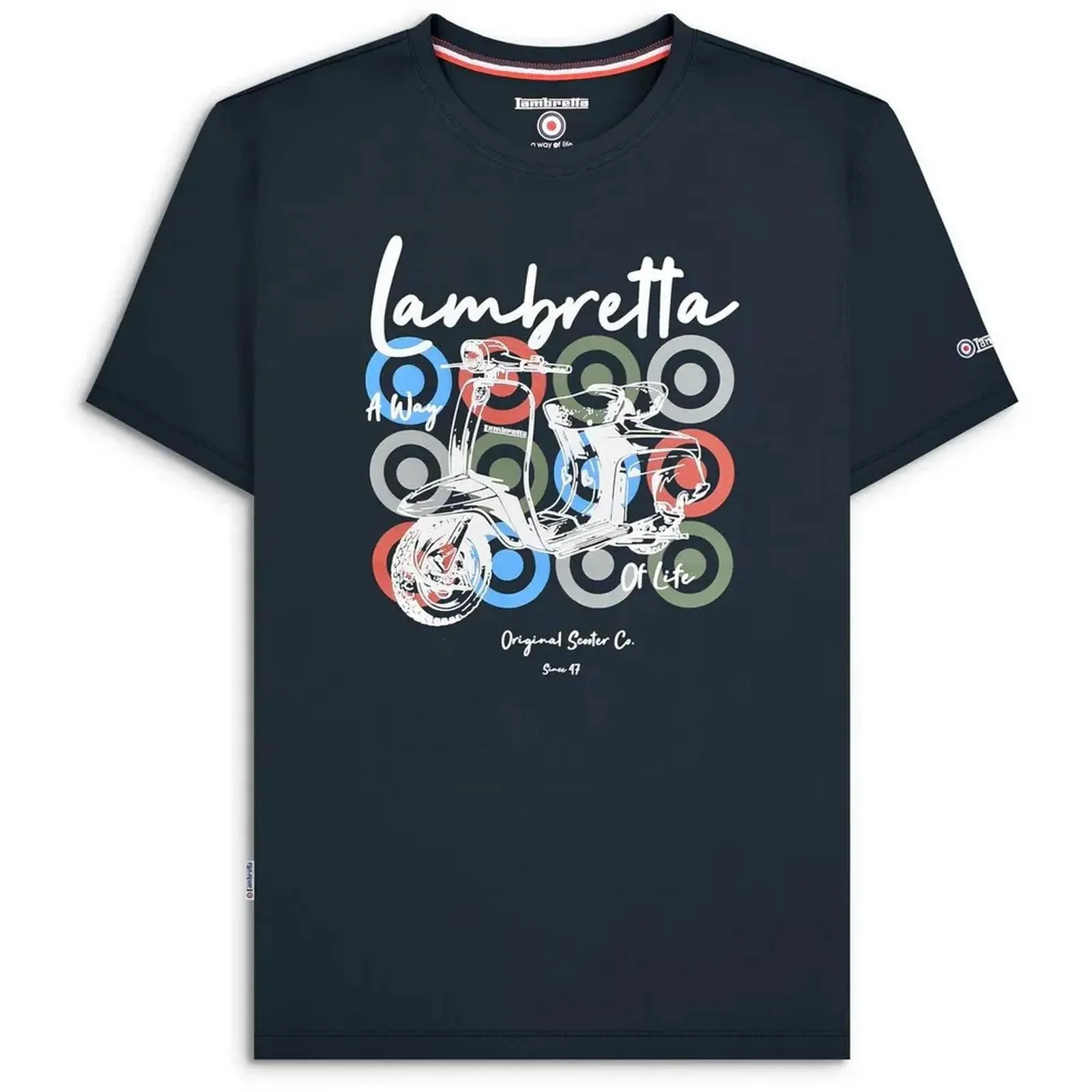 Lambretta Mens Scooter Brand Short Sleeve Cotton T-Shirt