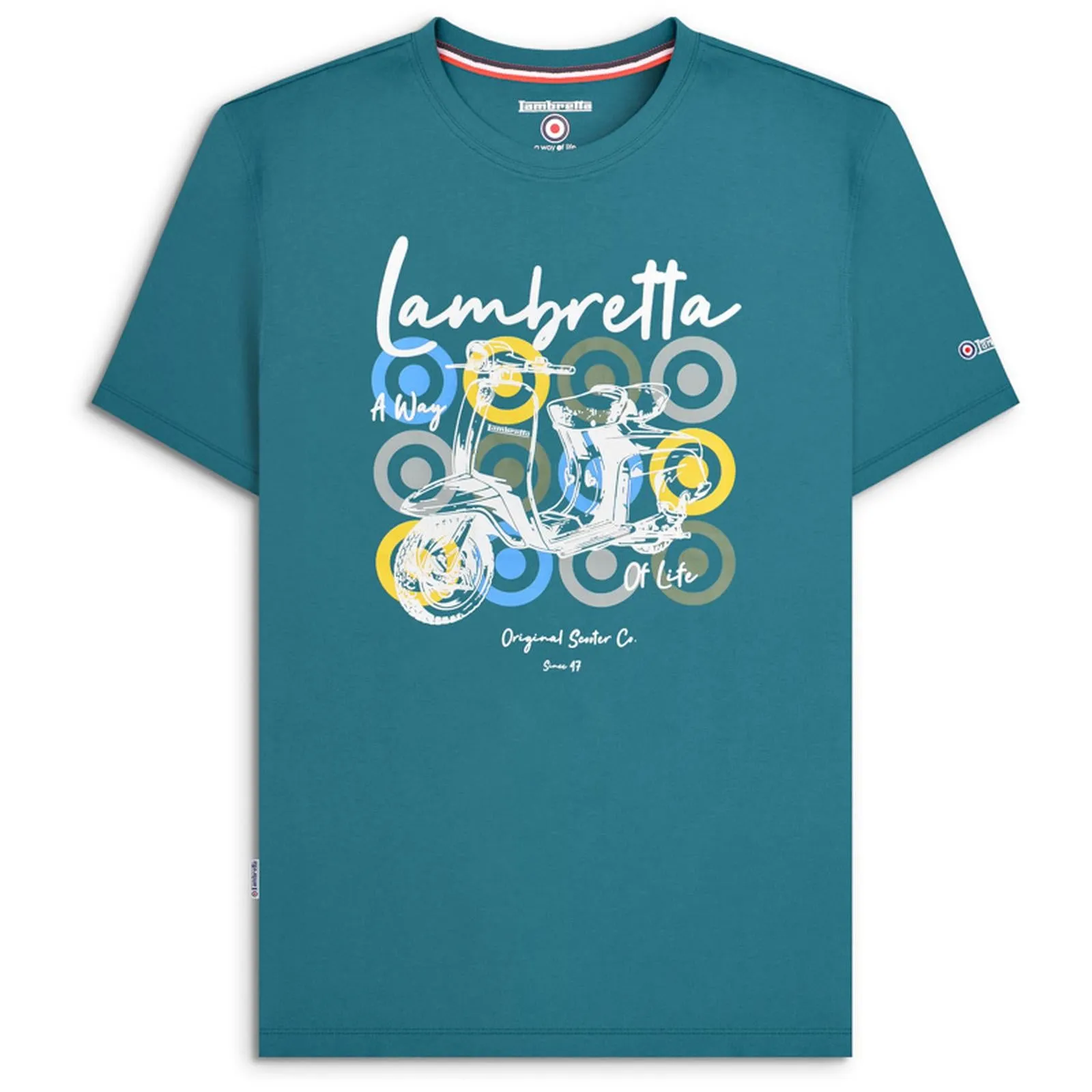 Lambretta Mens Scooter Brand Short Sleeve Cotton T-Shirt