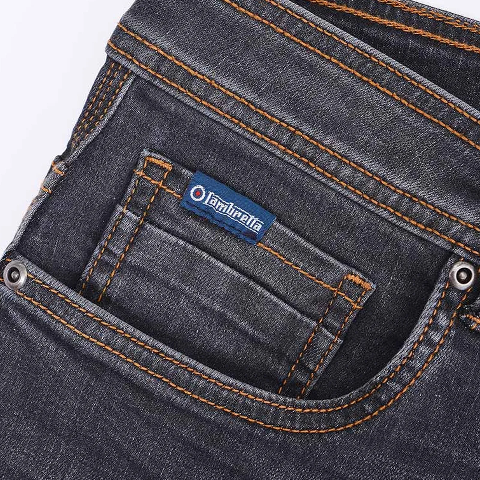 Lambretta Mens Stafford Slim Fit Skinny Denim Jeans