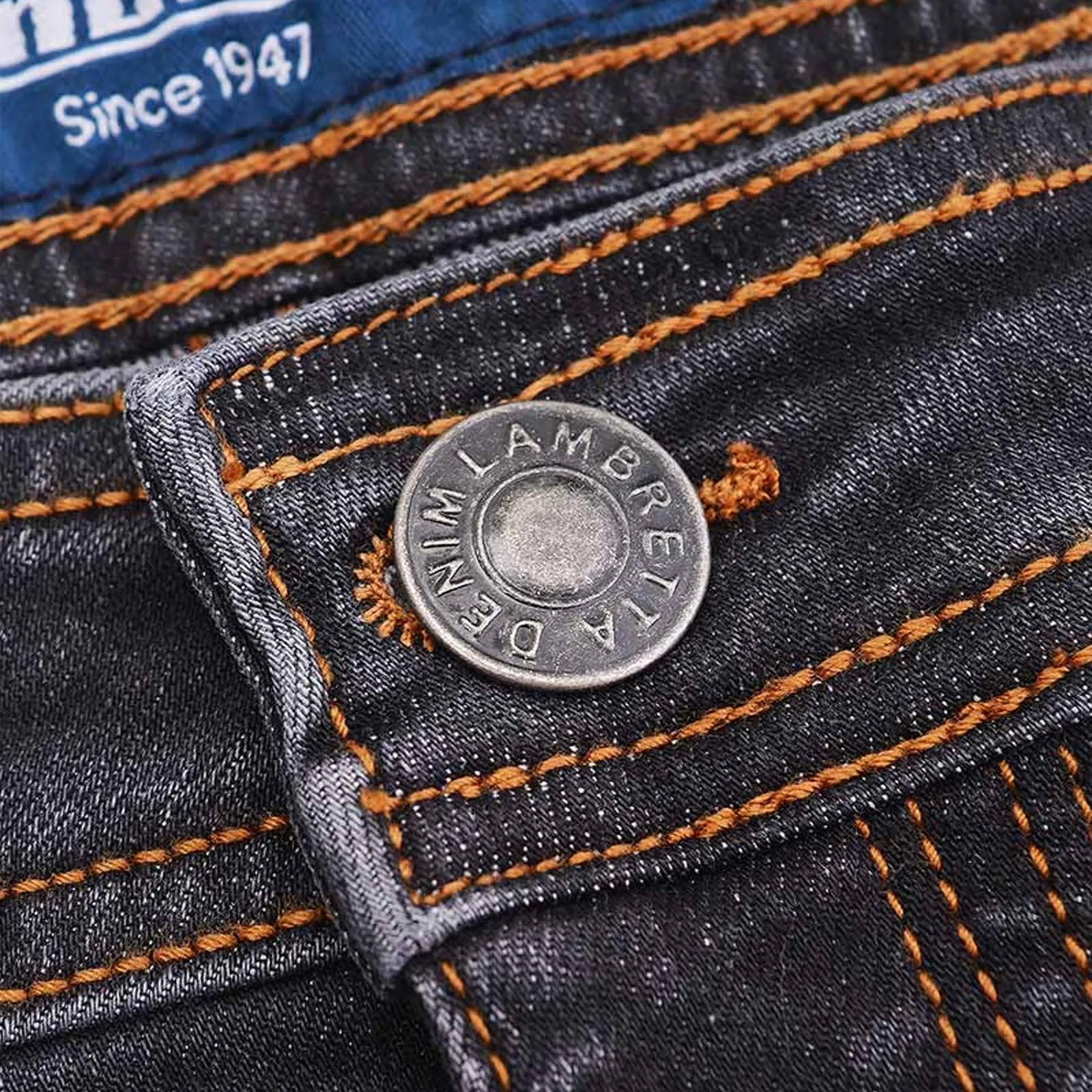 Lambretta Mens Stafford Slim Fit Skinny Denim Jeans
