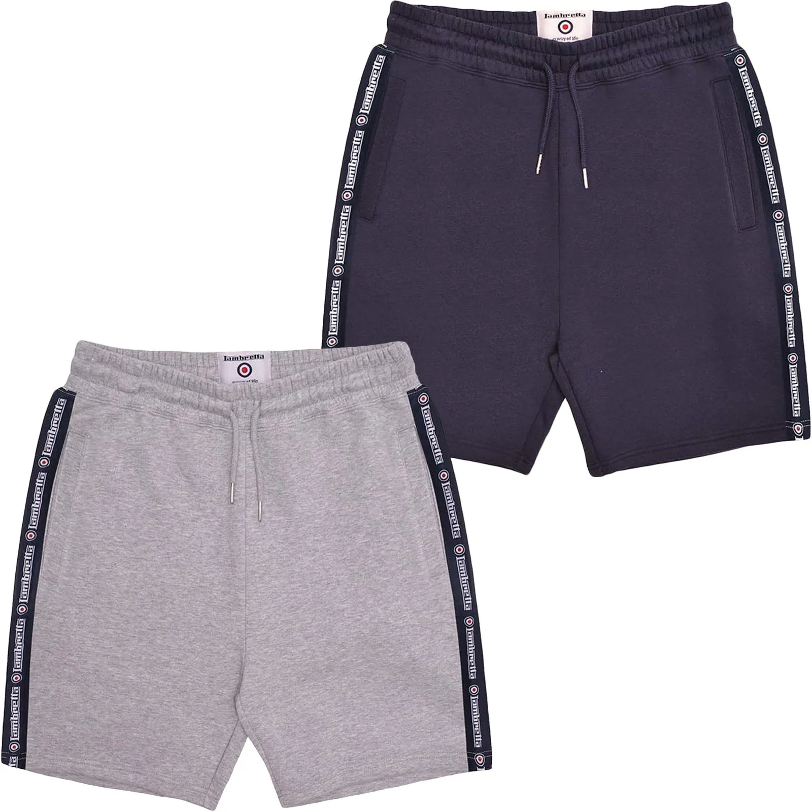 Lambretta Mens Taped Fleece Sweat Shorts