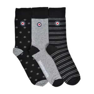 Lambretta Mens Target 3 Pack Crew Socks