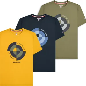 Lambretta Mens Target Quadrant Short Sleeve Cotton T-Shirt