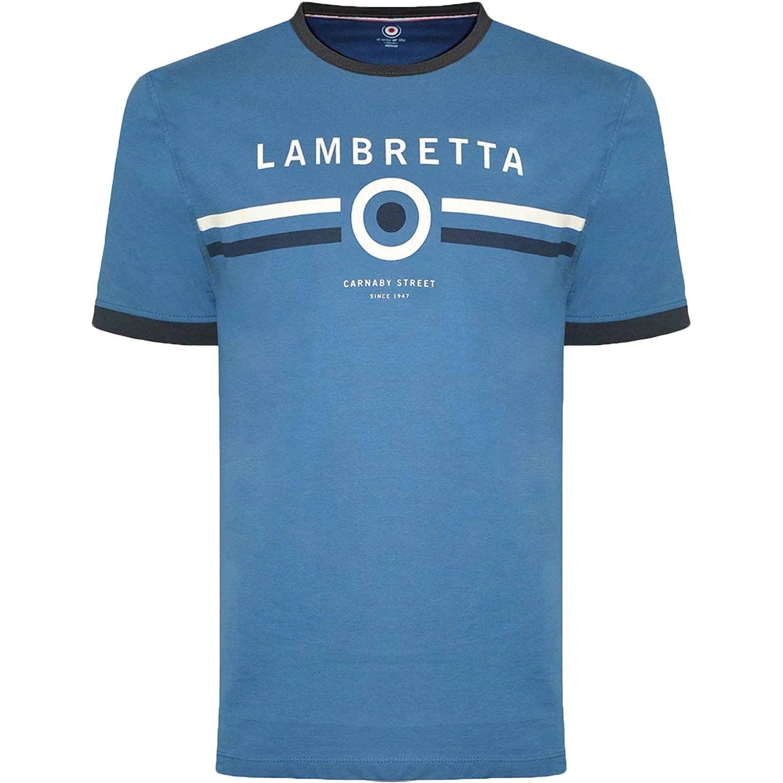 Lambretta Mens Target Ringer Retro T-Shirt