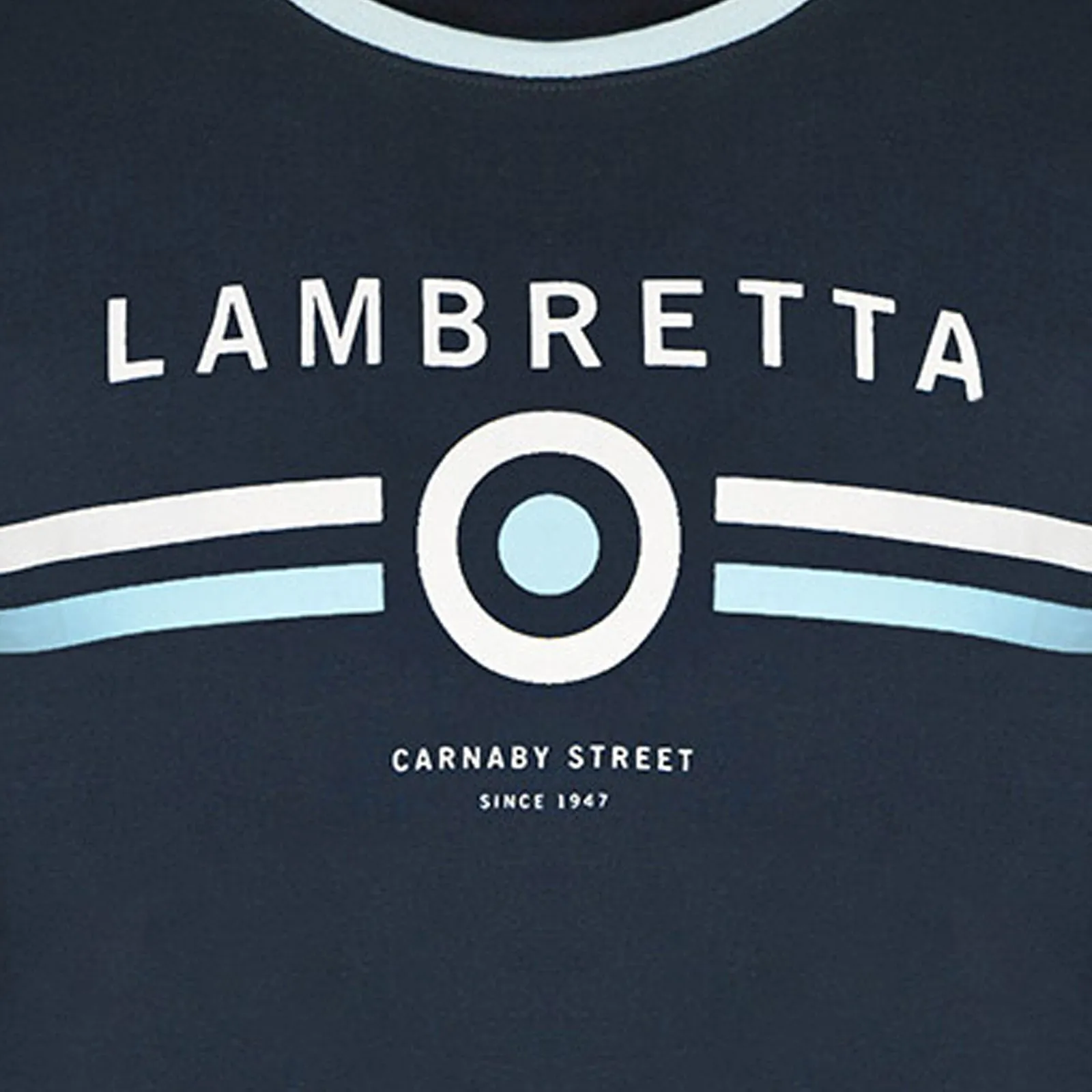 Lambretta Mens Target Ringer Retro T-Shirt