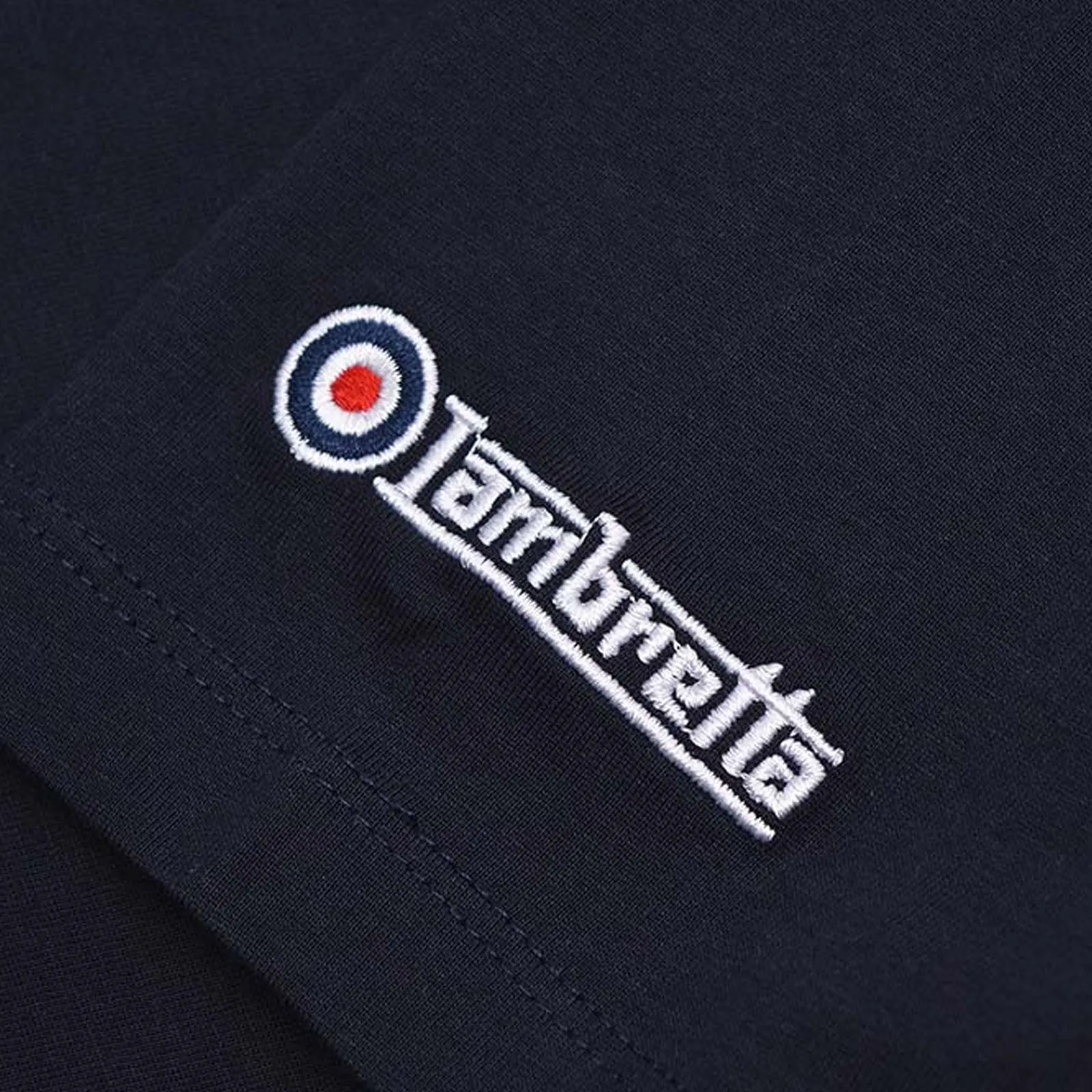 Lambretta Mens Target Vison Short Sleeve Crew Neck T-Shirt  - Navy