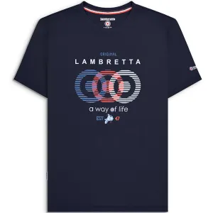 Lambretta Mens Target Vison Short Sleeve Crew Neck T-Shirt  - Navy
