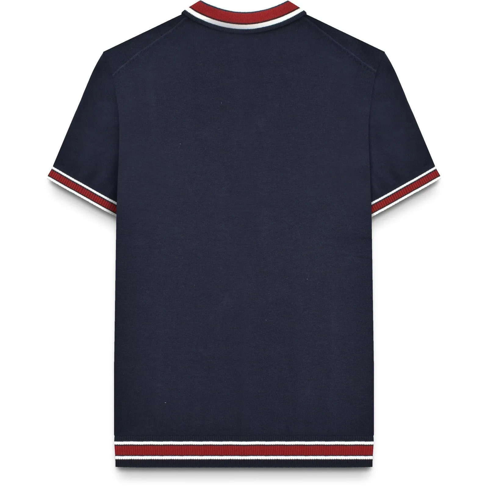 Lambretta Mens Tipped Knit Short Sleeve Polo Shirt