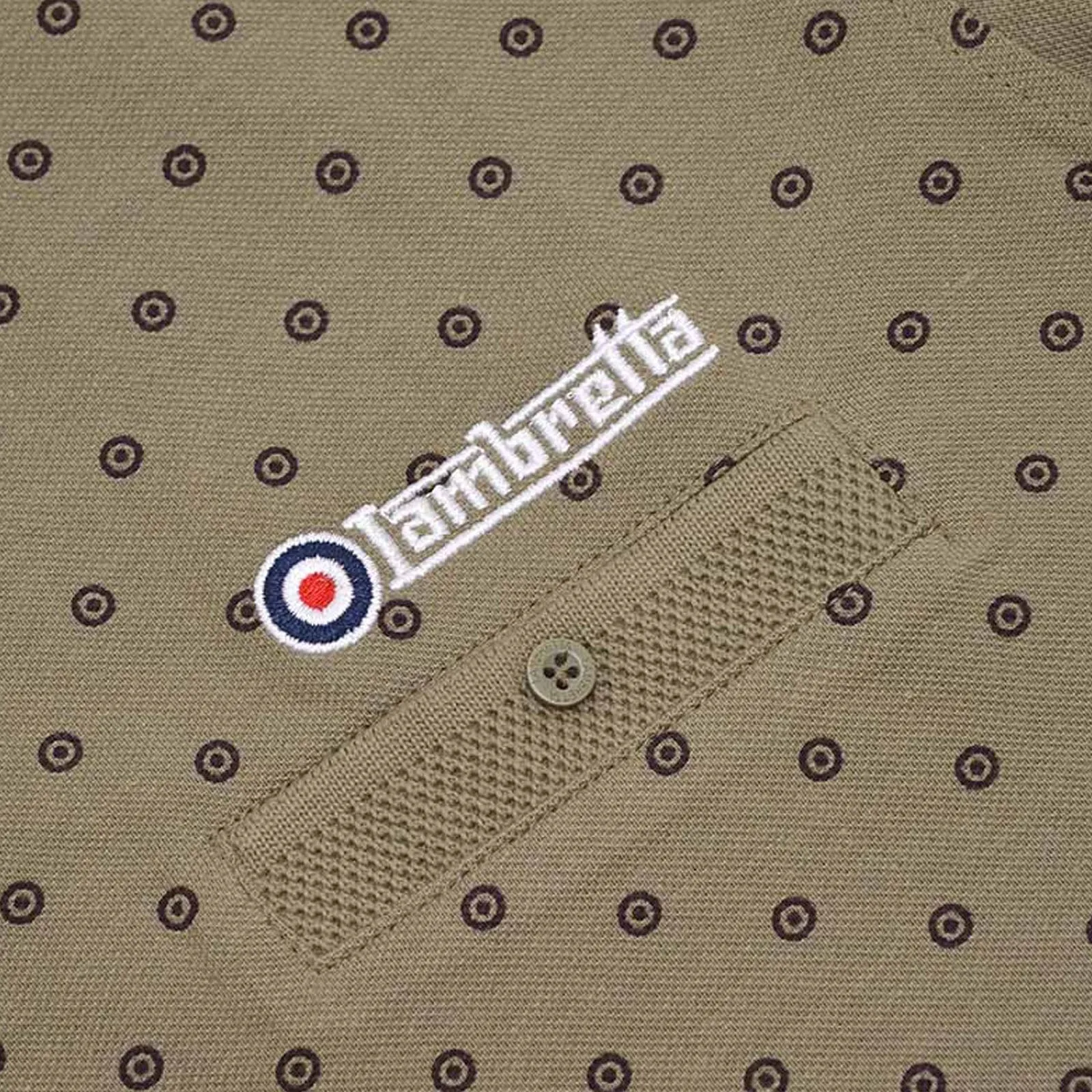 Lambretta Mens Tipped Pique Cotton T-Shirt