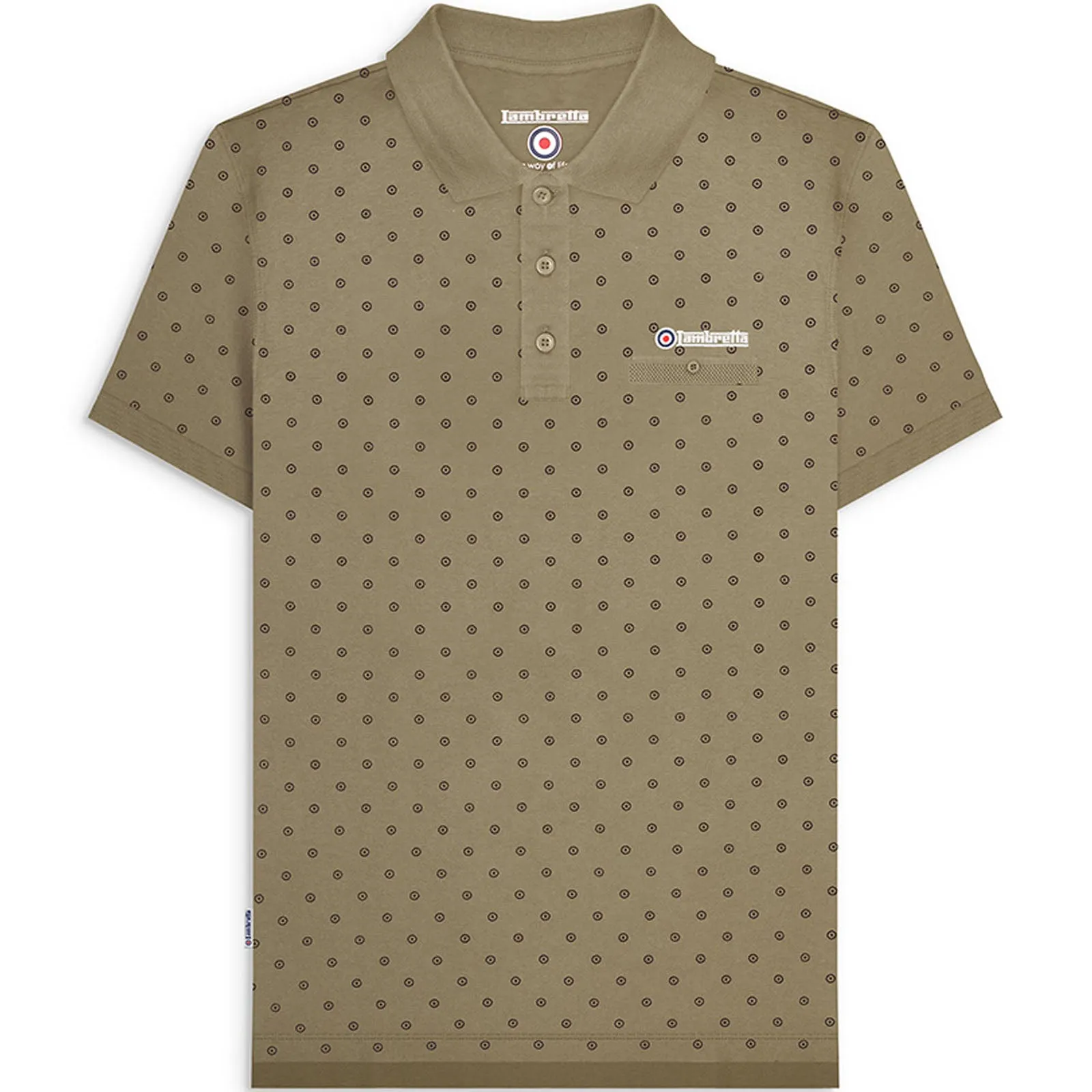 Lambretta Mens Tipped Pique Cotton T-Shirt