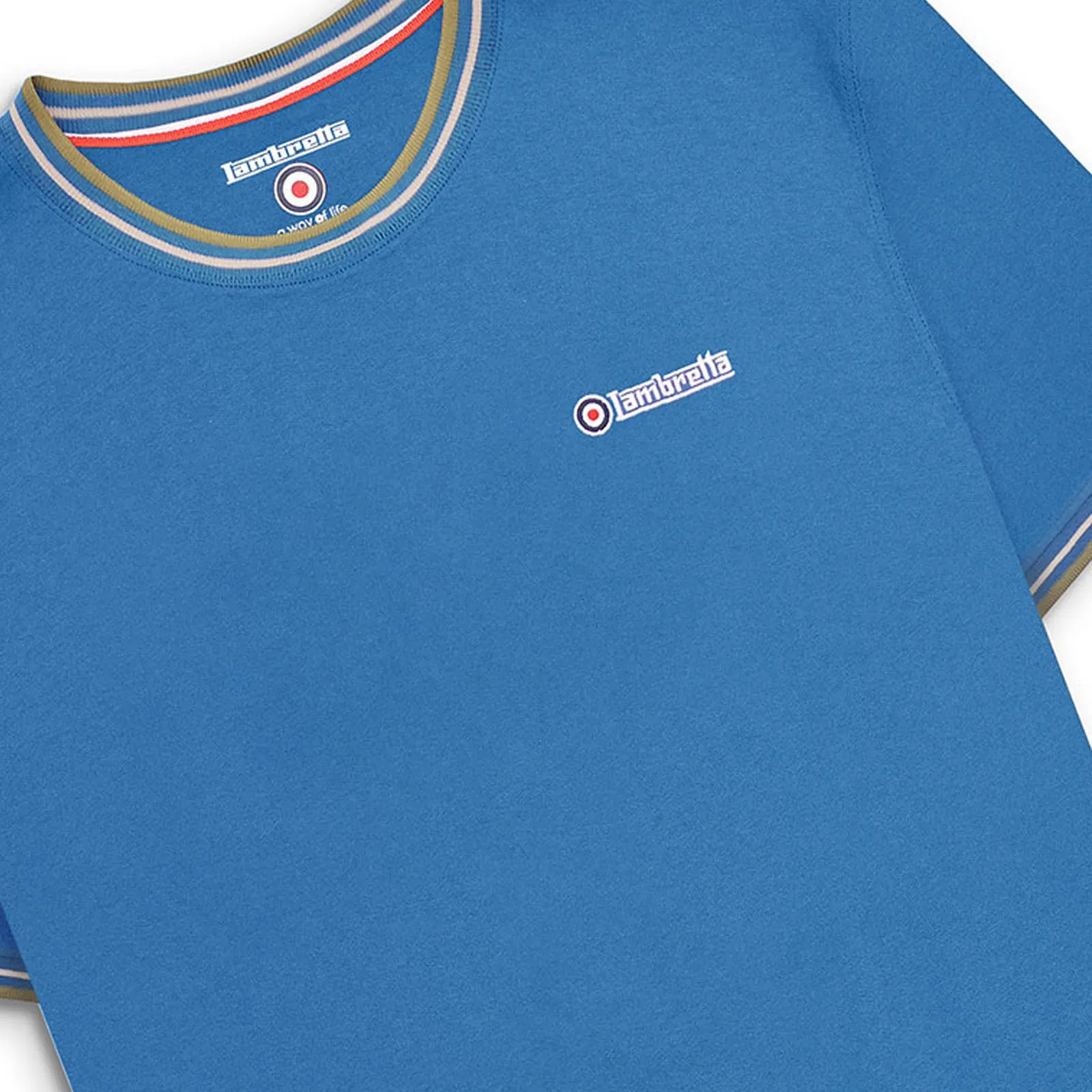 Lambretta Mens Tipped Pique T-Shirt