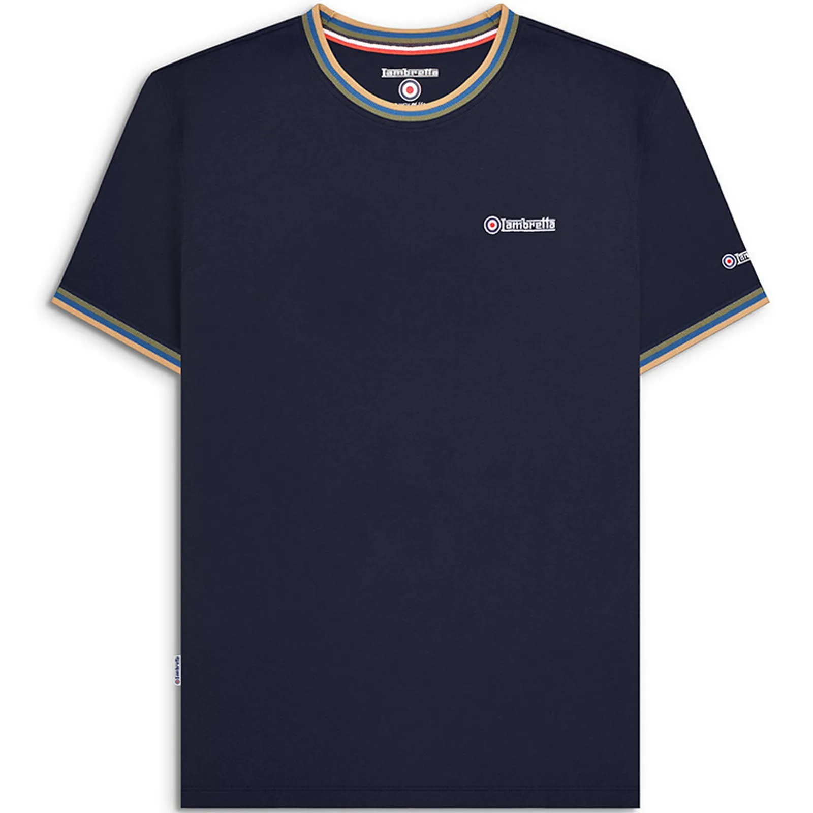 Lambretta Mens Triple Tipped Pique T-Shirt