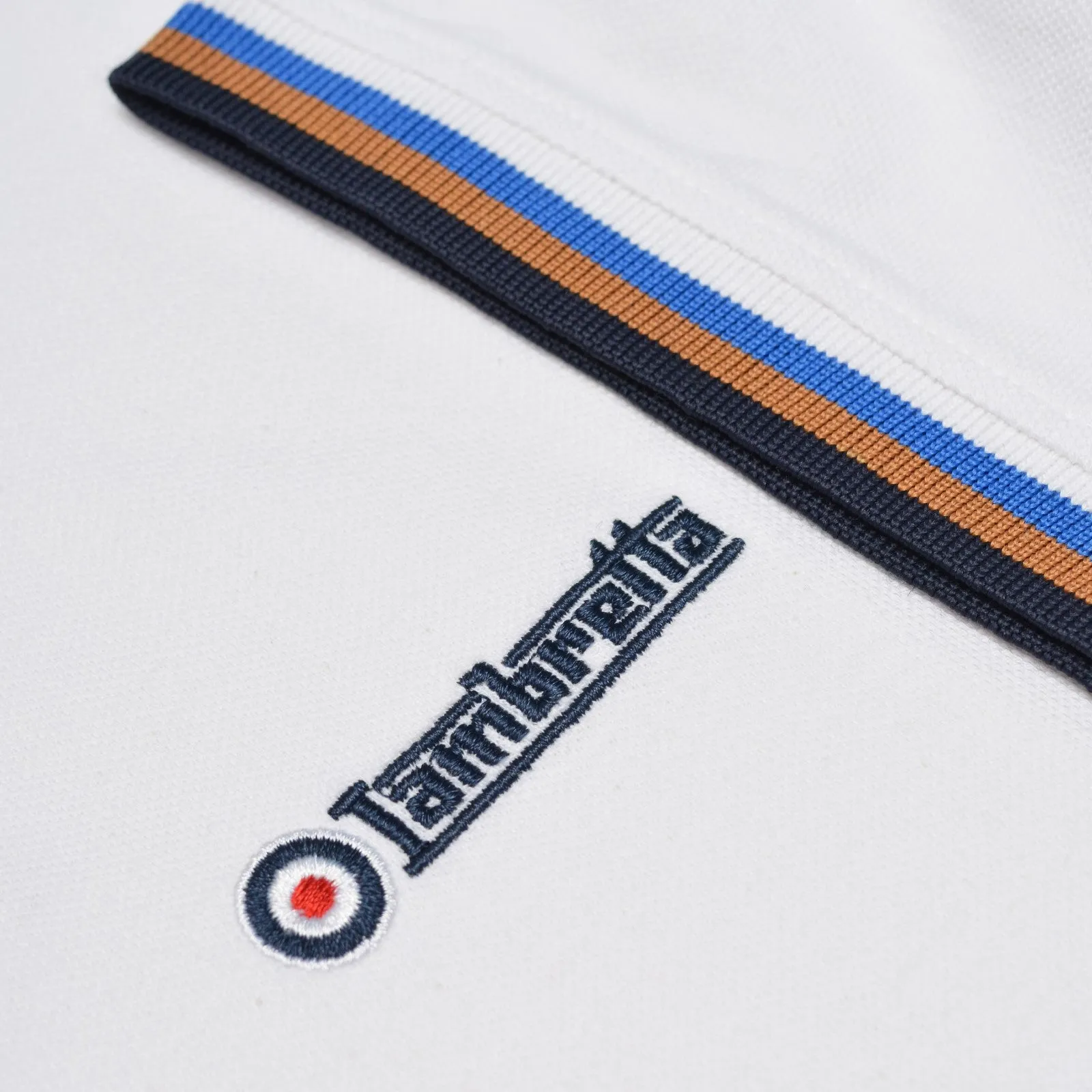 Lambretta Mens Triple Tipped Pique T-Shirt