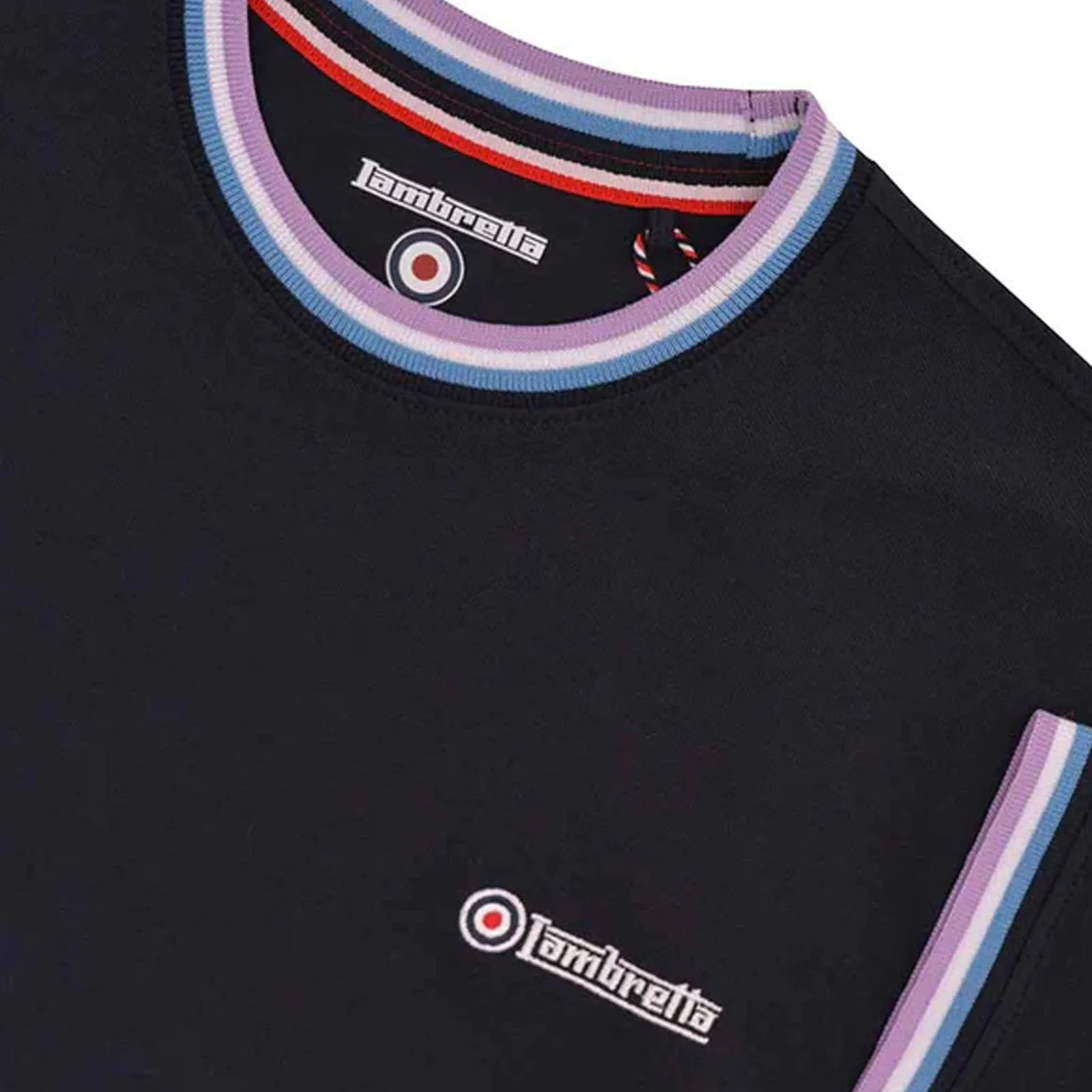 Lambretta Mens Triple Tipped Pique T-Shirt
