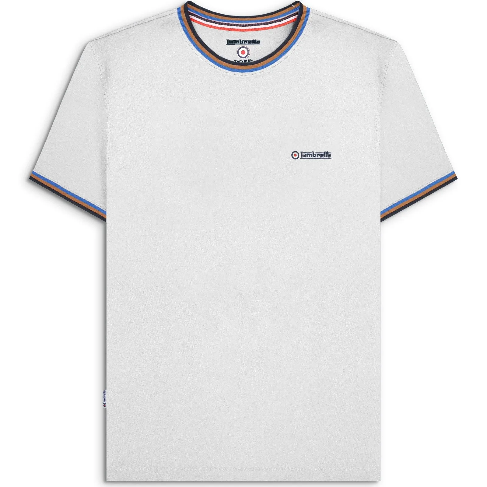 Lambretta Mens Triple Tipped Pique T-Shirt