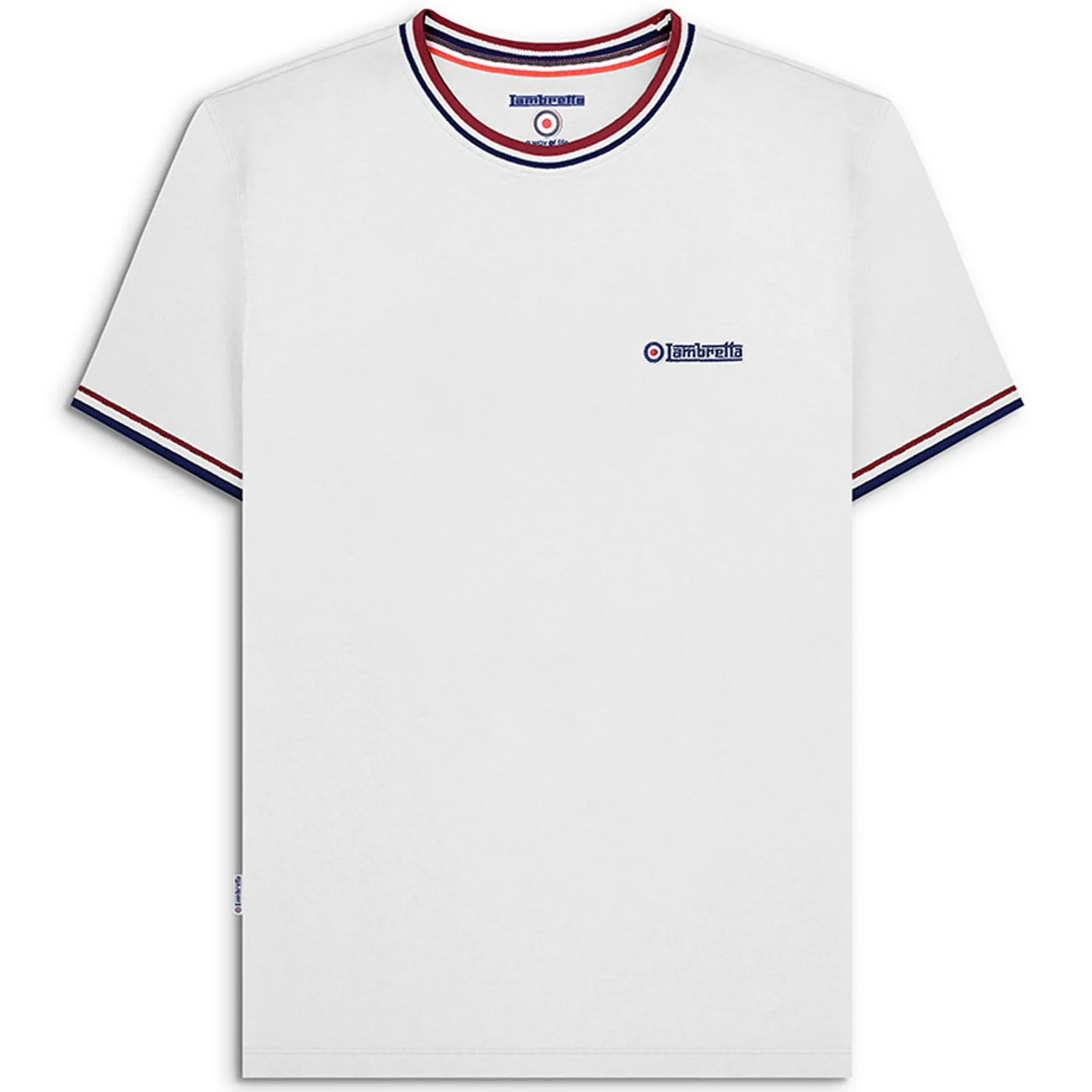 Lambretta Mens Triple Tipped Pique T-Shirt