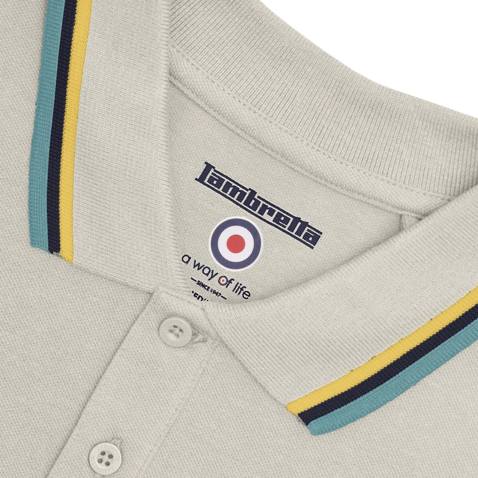 Lambretta Mens Triple Tipped Polo Shirt