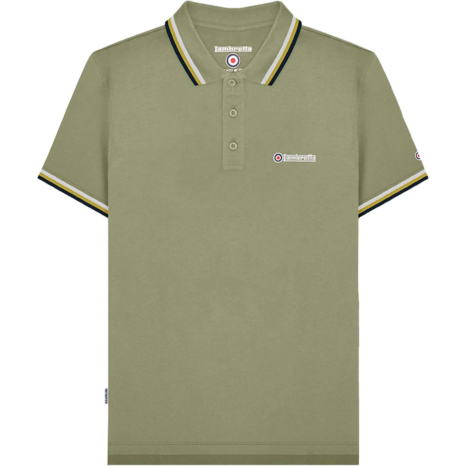 Lambretta Mens Triple Tipped Polo Shirt