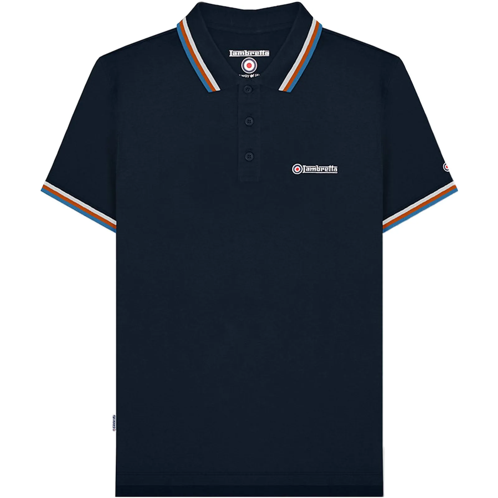 Lambretta Mens Triple Tipped Polo Shirt