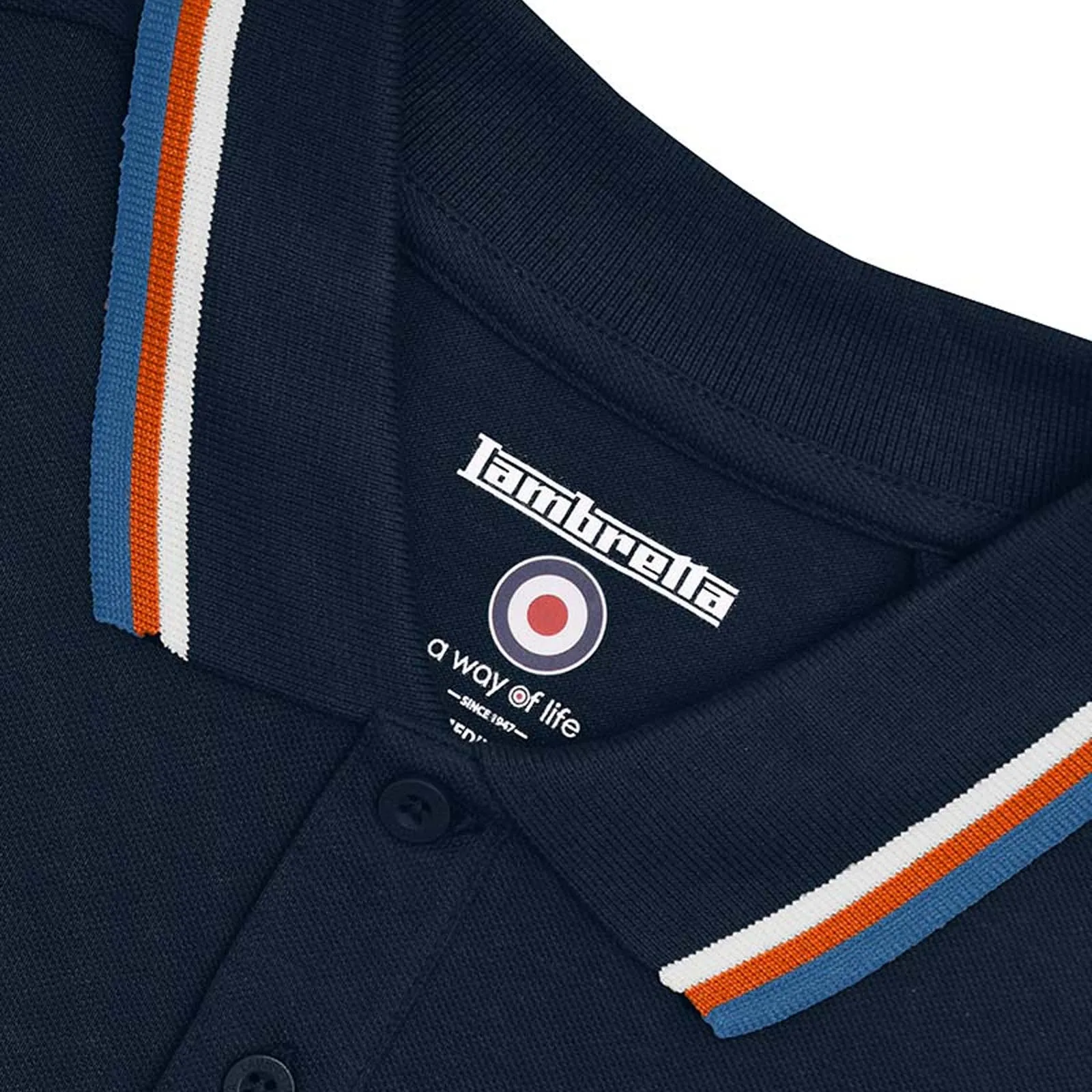 Lambretta Mens Triple Tipped Polo Shirt